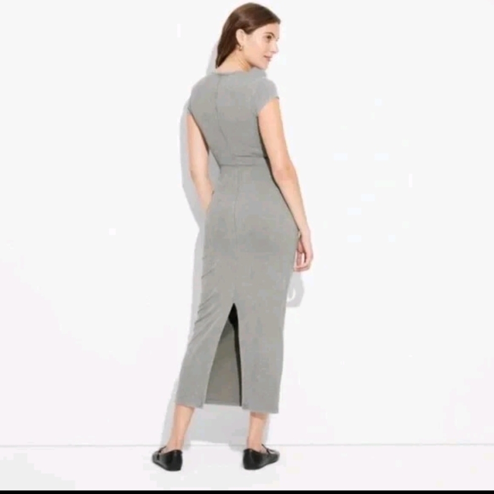 Women's Rib-Knit Short Sleeve Maxi T-Shirt Dress - Wild Fable.